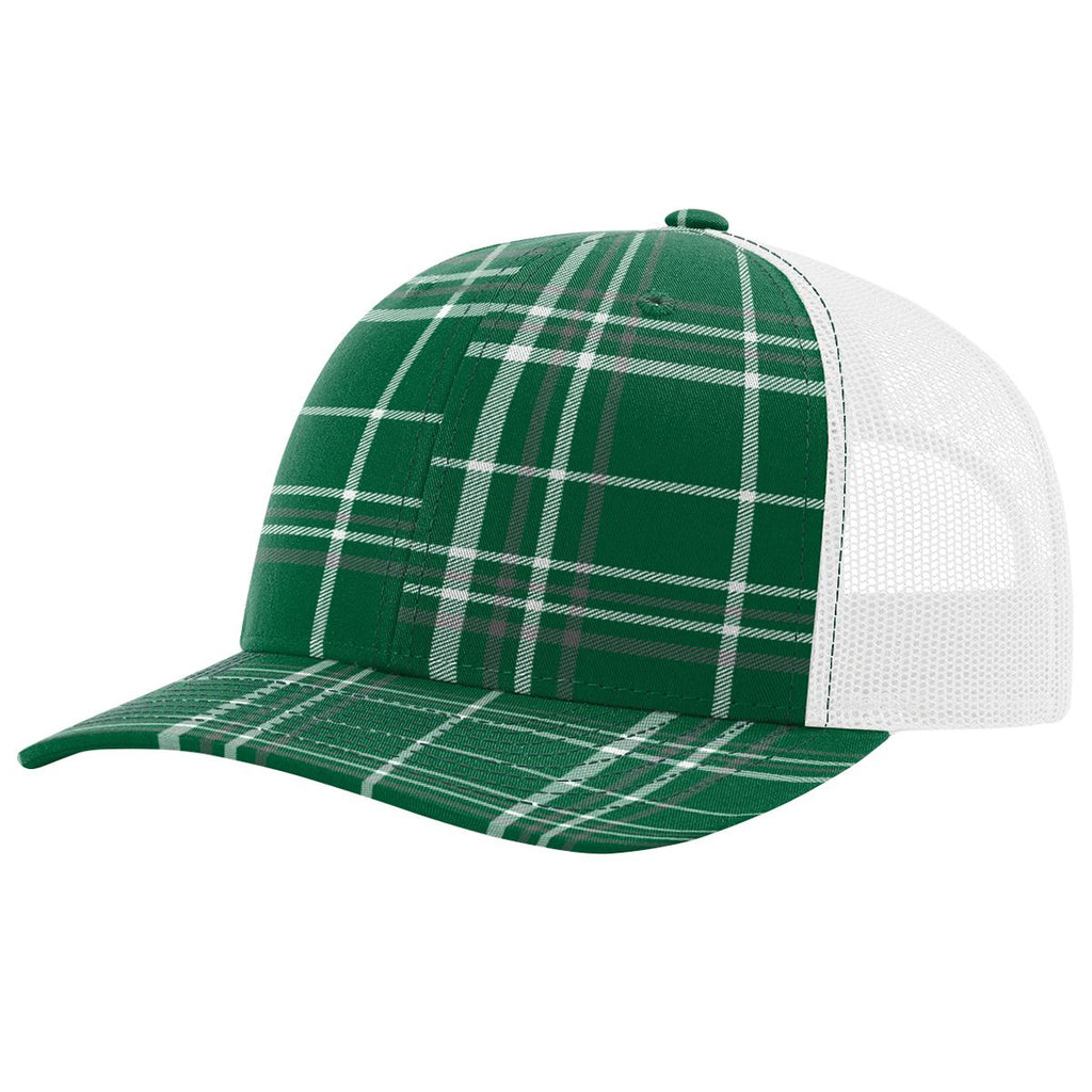 Plaid Print D. Green/Charcoal/White color variant