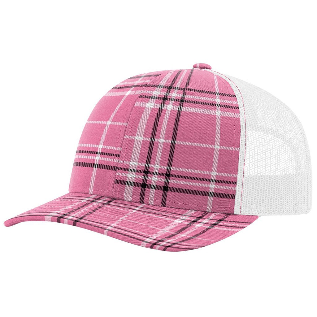 Plaid Print Hot Pink/Black/White color variant