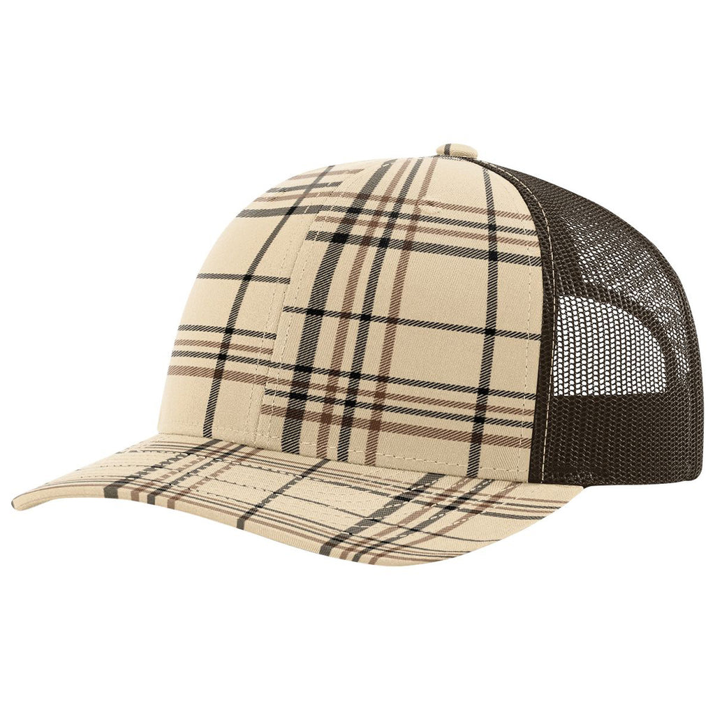 Plaid Print Khaki/Black/Brown color variant
