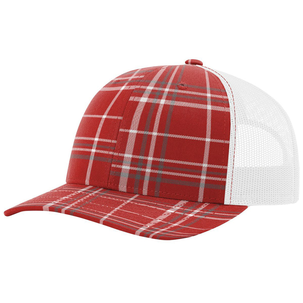 Plaid Print Red/Charcoal/White color variant