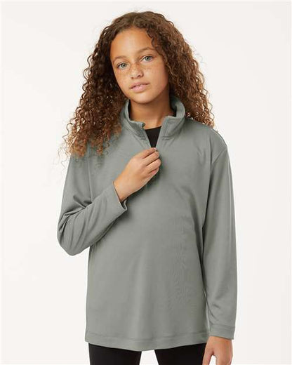AllPro 41870Y Youth Pro-Lock Performance Quarter-Zip Pullover