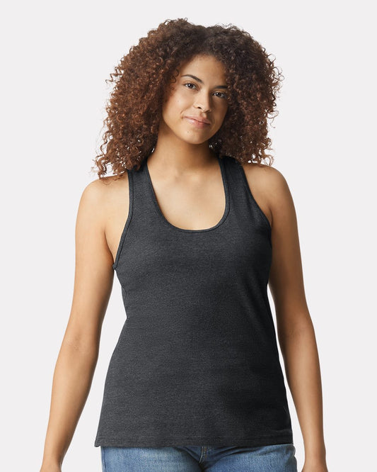 Gildan 64220LCVC Women's Softstyle® CVC Racerback Tank Top - Star Hats & Embroidery