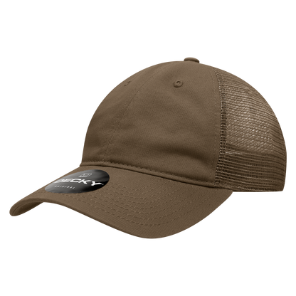 Decky 120 Relaxed Trucker Hats Low Profile 6 Panel Curved Bill Baseball Caps Wholesale