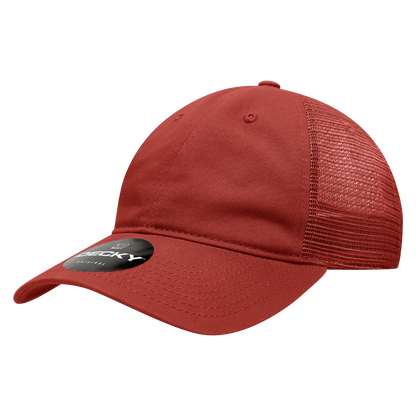 Decky 120 Relaxed Trucker Hats Low Profile 6 Panel Curved Bill Baseball Caps Wholesale