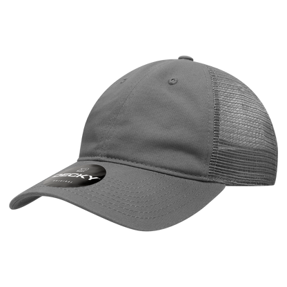 Decky 120 Relaxed Trucker Hats Low Profile 6 Panel Curved Bill Baseball Caps Wholesale