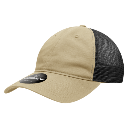 Decky 120 Relaxed Trucker Hats Low Profile 6 Panel Curved Bill Baseball Caps Wholesale