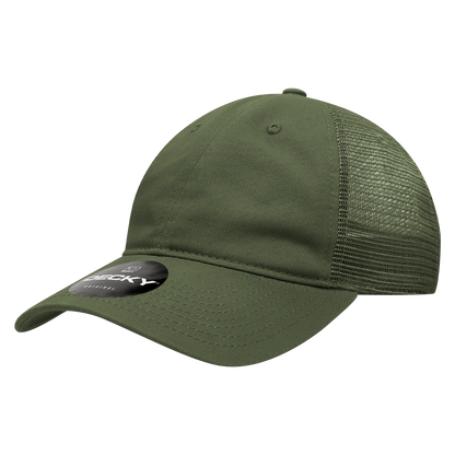 Decky 120 Relaxed Trucker Hats Low Profile 6 Panel Curved Bill Baseball Caps Wholesale