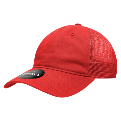 Decky 120 Relaxed Trucker Hats Low Profile 6 Panel Curved Bill Baseball Caps Wholesale