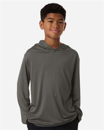 AllPro 48510Y Youth Pro-Lock Performance Hooded Long Sleeve T-Shirt
