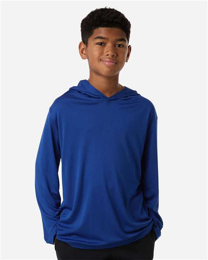 AllPro 48510Y Youth Pro-Lock Performance Hooded Long Sleeve T-Shirt