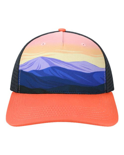 LOCALE 5PTKR Printed Five-Panel Trucker Cap