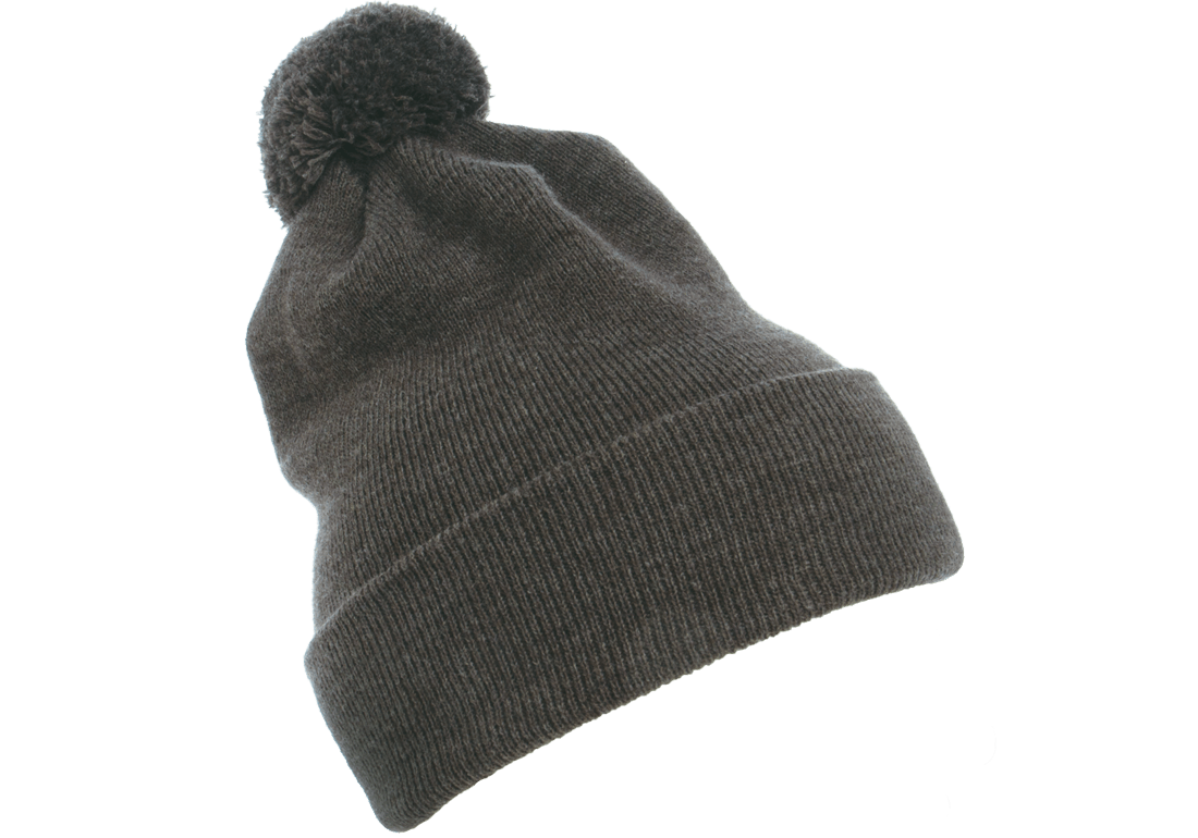 YP Classics 1501P Cuffed Pom Pom Knit Beanie Knit Cap, Yupoong 1501P