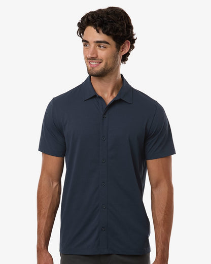 AllPro 41SPSS Men's Pro-Flex Sorona® Button Down Short Sleeve Shirt