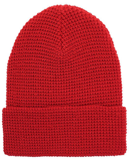 YP Classics 2501KC Waffle Cuffed Knit Beanie