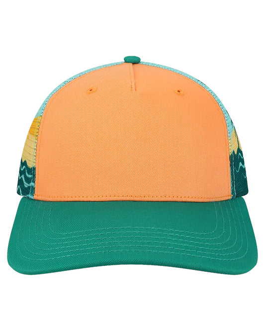 LOCALE 5PTKRS Plain Front Five-Panel Trucker Cap - Star Hats & Embroidery
