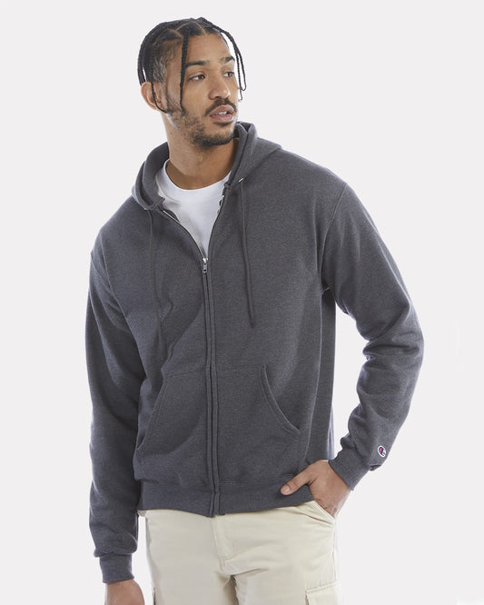Champion S800 Unisex Powerblend® Full-Zip Hooded Sweatshirt - Star Hats & Embroidery