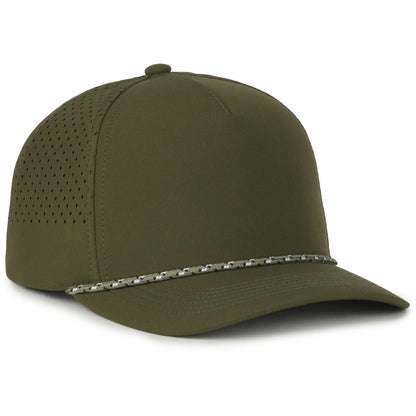 Outdoor Cap OC551PF Perforated Performance 5-Panel Hat with Cord