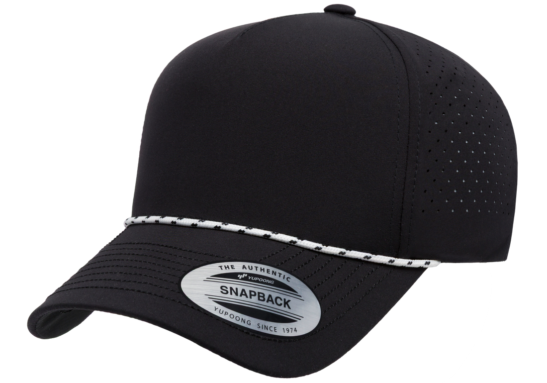 YP Classics 5389BD 5-Panel Snapback Cap with Perforations and Braided Rope