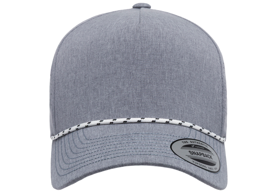 YP Classics 5389BD 5-Panel Snapback Cap with Perforations and Braided Rope