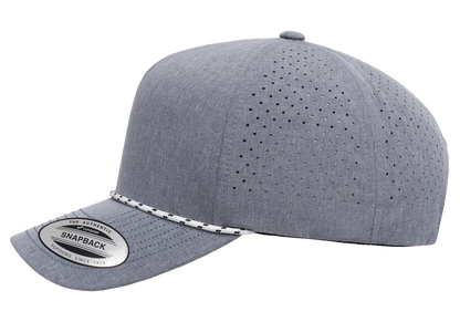 YP Classics 5389BD 5-Panel Snapback Cap with Perforations and Braided Rope
