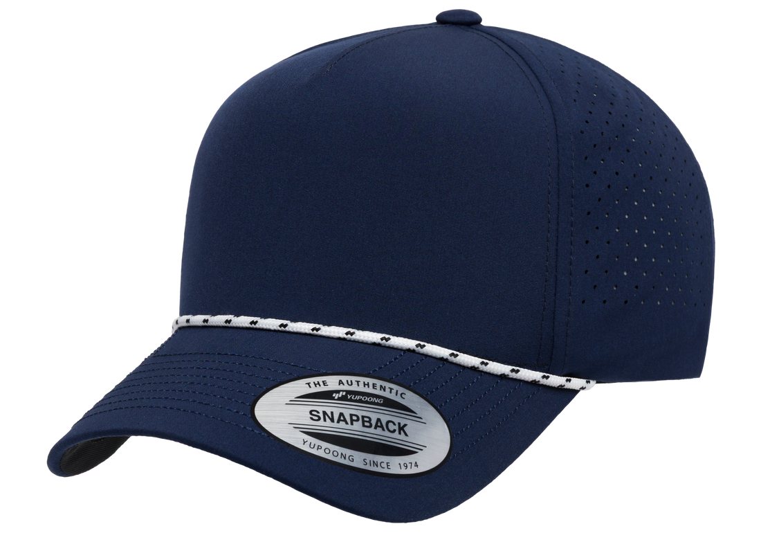 YP Classics 5389BD 5-Panel Snapback Cap with Perforations and Braided Rope