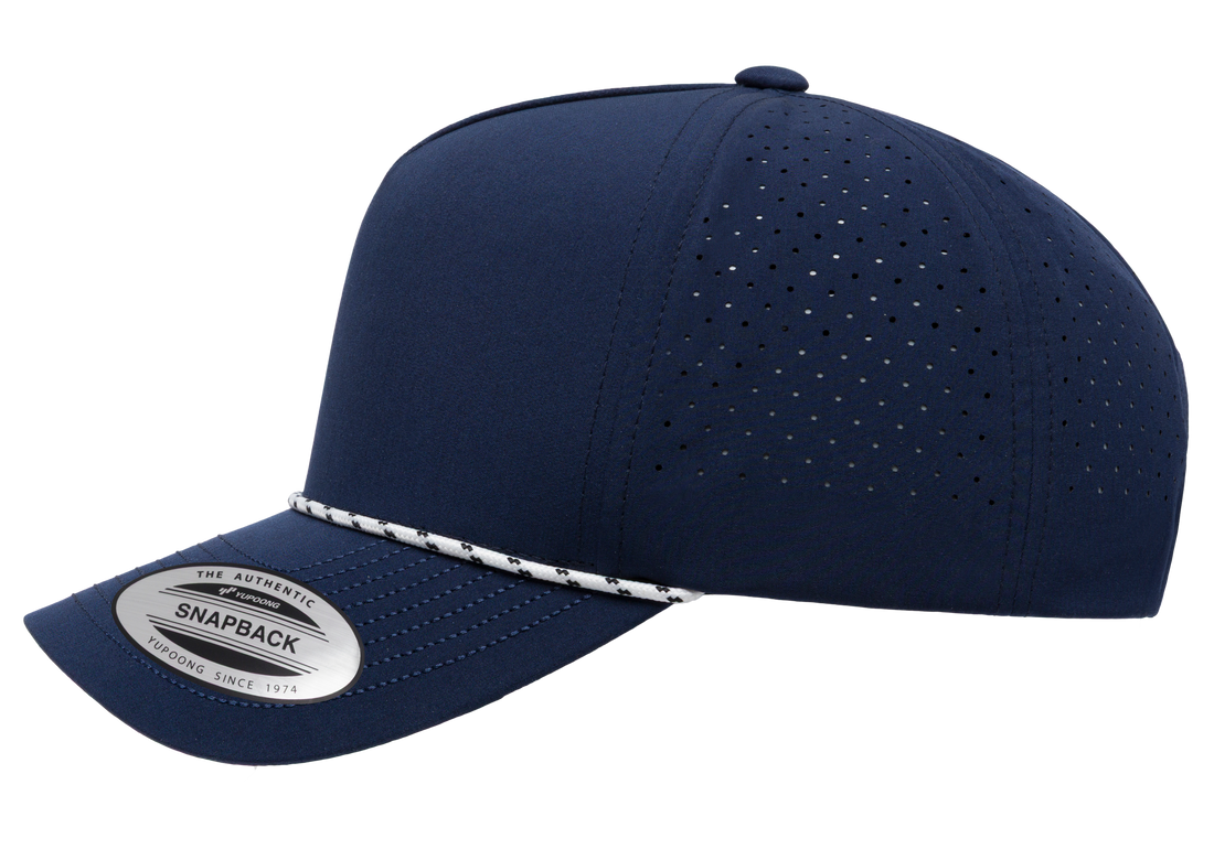 YP Classics 5389BD 5-Panel Snapback Cap with Perforations and Braided Rope