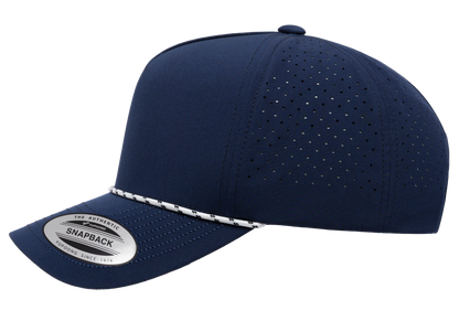 YP Classics 5389BD 5-Panel Snapback Cap with Perforations and Braided Rope