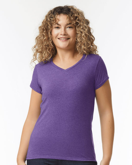 Gildan 64V00L Women's Softstyle® V-Neck T-Shirt - Star Hats & Embroidery