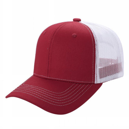 Unbranded 6-Panel Curve Trucker Hat, Blank Mesh Back Cap