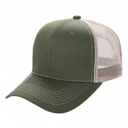 Unbranded 6-Panel Curve Trucker Hat, Blank Mesh Back Cap