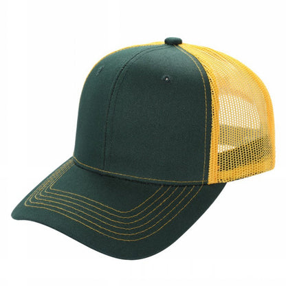 Unbranded 6-Panel Curve Trucker Hat, Blank Mesh Back Cap