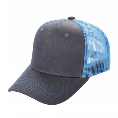 Unbranded 6-Panel Curve Trucker Hat, Blank Mesh Back Cap
