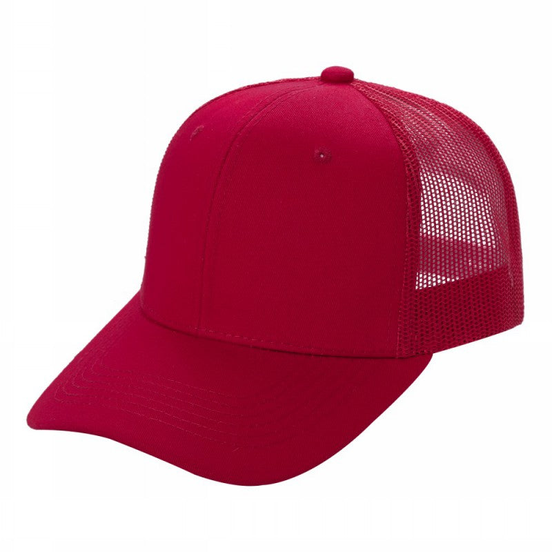 Unbranded 6-Panel Curve Trucker Hat, Blank Mesh Back Cap