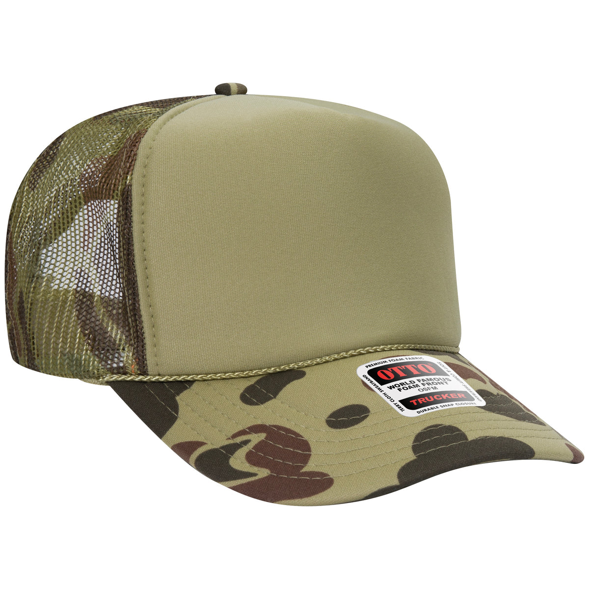 OTTO 39-165 5-Panel High Crown Foam Trucker Hat