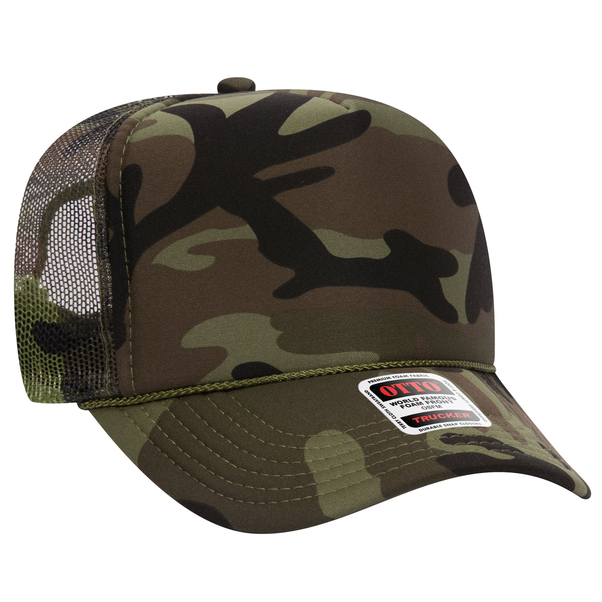 OTTO 39-165 5-Panel High Crown Foam Trucker Hat