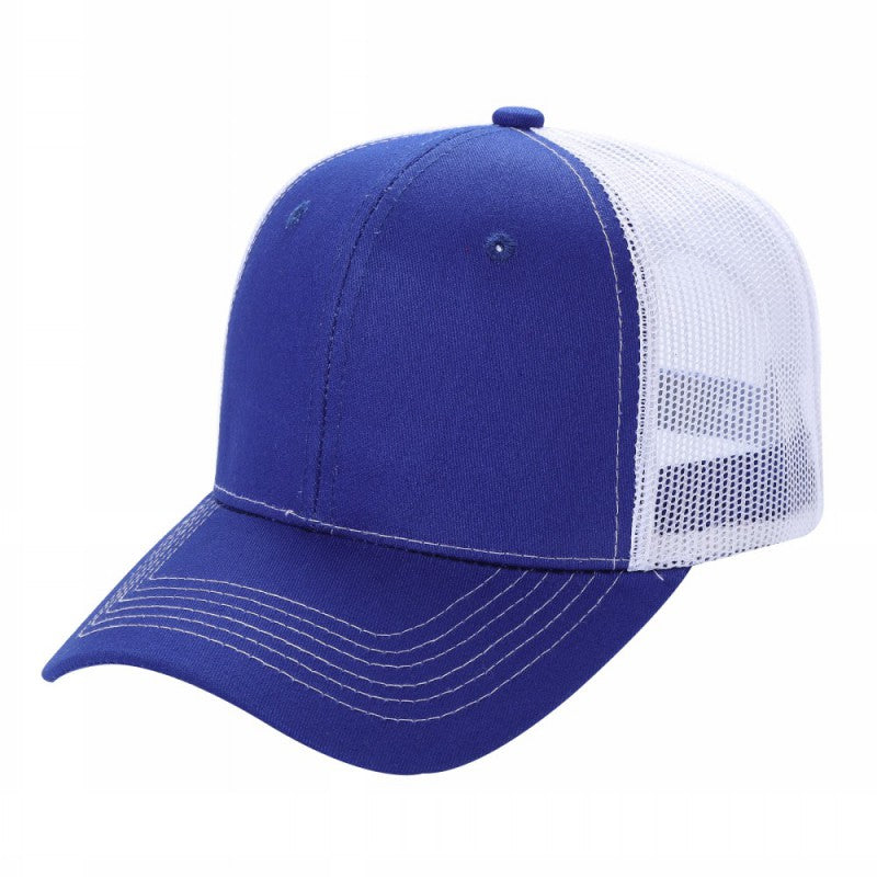 Unbranded 6-Panel Curve Trucker Hat, Blank Mesh Back Cap