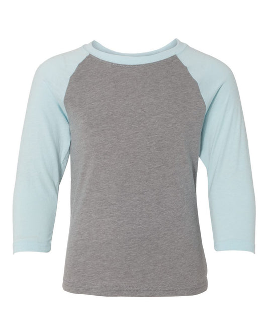 Next Level 3352 Youth CVC Three-Quarter Sleeve Raglan Tee - Star Hats & Embroidery