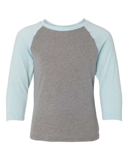 Next Level 3352 Youth CVC Three-Quarter Sleeve Raglan Tee