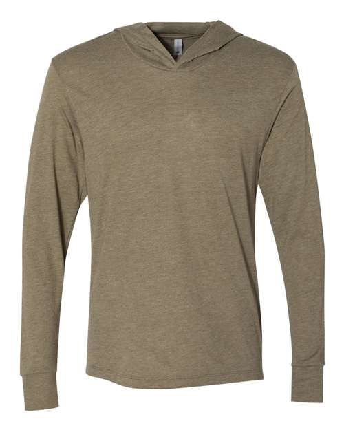 Next Level 6021 Unisex Triblend Hooded Long Sleeve Pullover Tee