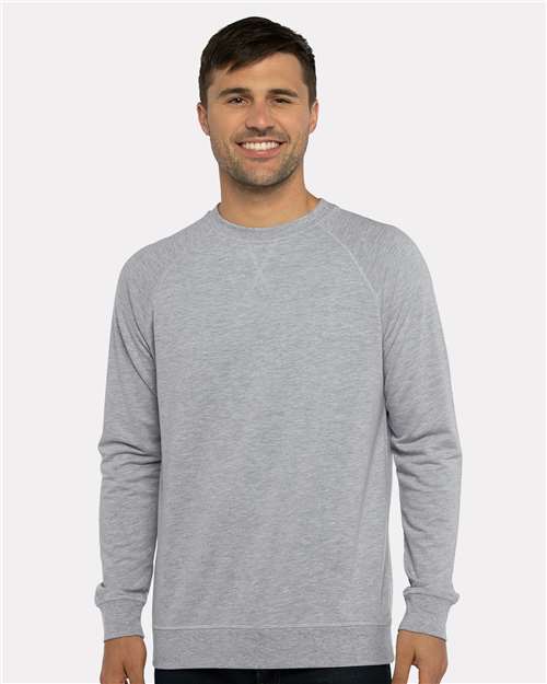 Next Level 9000 Unisex Laguna Raglan Crewneck Sweatshirt