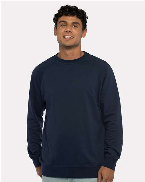 Next Level 9000 Unisex Laguna Raglan Crewneck Sweatshirt