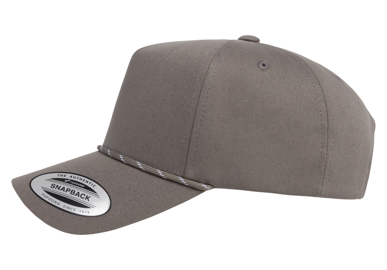 YP Classics 5079BD Retro Cotton Blend 5-Panel Snapback Cap with Braided Rope