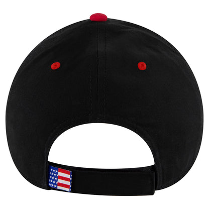 OTTO CAP 58-755 6 Panel Low Profile Baseball Cap US Flag Flame Design Hat