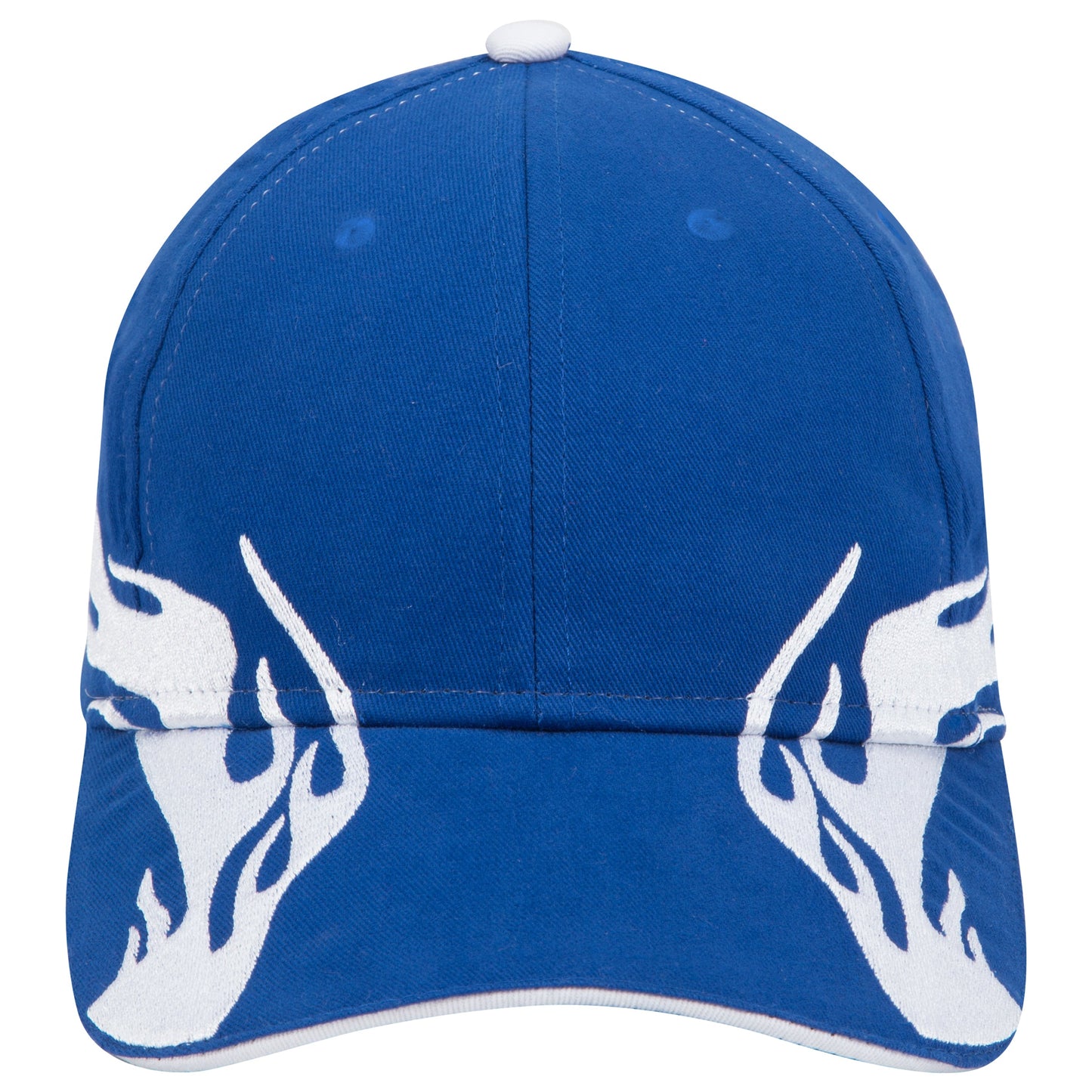 OTTO CAP 58-755 6 Panel Low Profile Baseball Cap US Flag Flame Design Hat