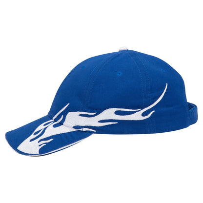 OTTO CAP 58-755 6 Panel Low Profile Baseball Cap US Flag Flame Design Hat