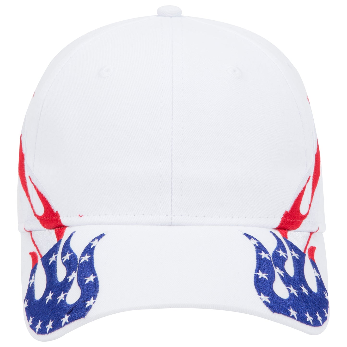 OTTO CAP 58-755 6 Panel Low Profile Baseball Cap US Flag Flame Design Hat