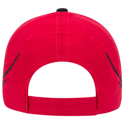 OTTO CAP 58-755 6 Panel Low Profile Baseball Cap US Flag Flame Design Hat