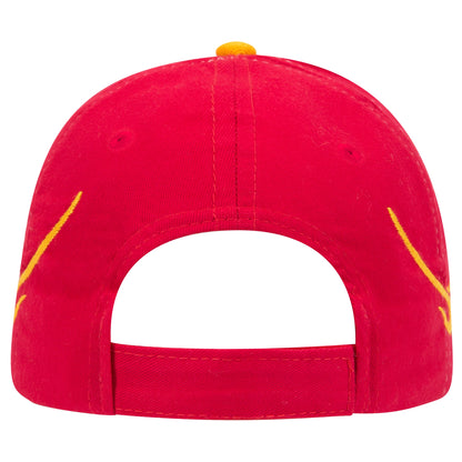 OTTO CAP 58-755 6 Panel Low Profile Baseball Cap US Flag Flame Design Hat