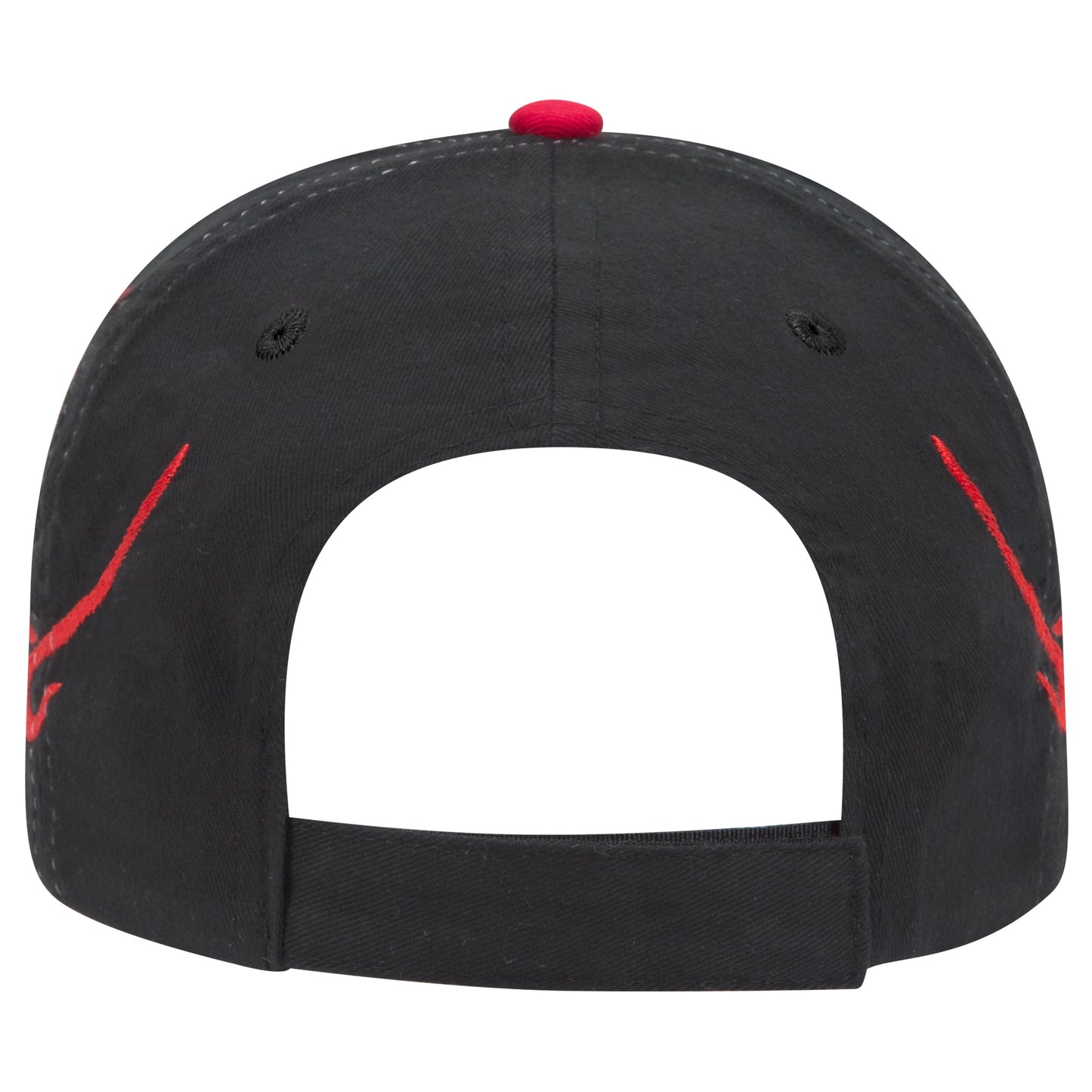 OTTO CAP 58-755 6 Panel Low Profile Baseball Cap US Flag Flame Design Hat