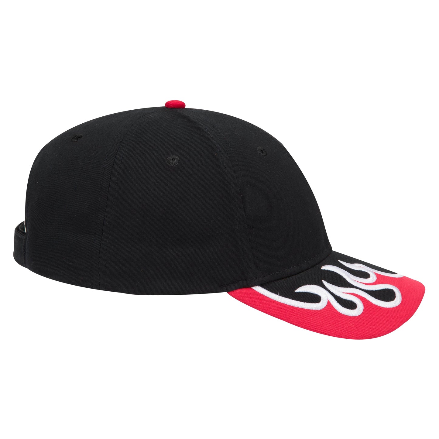 OTTO CAP 58-755 6 Panel Low Profile Baseball Cap US Flag Flame Design Hat